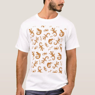 Hagedissen kameleons: naadloos patroonontwerp. t-shirt