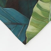 Hagedissenbladeren & kleur fleece deken (Hoek)