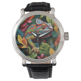 Hagedissenbladeren & kleur horloge