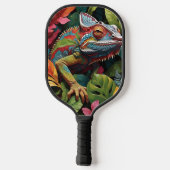 Hagedissenbladeren & kleur pickleball paddle (Achterkant)