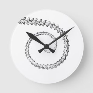 hagedisskelet ronde klok
