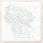 Hagelplaag voor Seder Glazen Onderzetter (Achterkant)