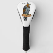 hagelvogel cartoon illustratie golfheadcover (Voorkant)
