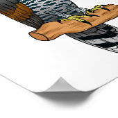 hagelvogel cartoon illustratie poster (Hoek)