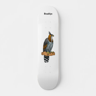  hagelvogel cartoon illustratie skateboard