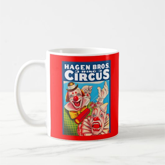 Hagen Brothers Circus poster print 1950 jaren Koffiemok (Links)