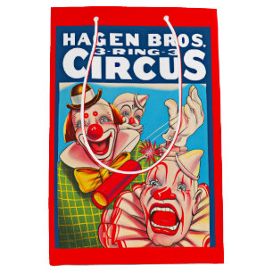 Hagen Brothers Circus poster print 1950 jaren Medium Cadeauzakje