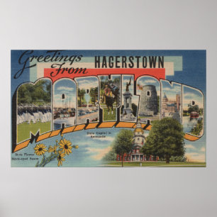 Hagerstown, Maryland - Grote letterscènes Poster