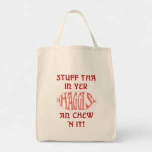 Haggis Funny Scottish Canvas tas