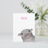 Haggis, la carte postale du mignon bébé hippo 'Oh  (Debout devant)