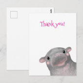 Haggis le bébé hippopotame mignon carte postale de (Devant / Derrière)