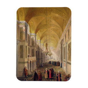 Haghia Sophia, bord 2: het narthex, gegraveerd doo Magneet