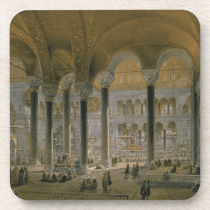 Haghia Sophia, bord 6: de noordnave , gegraveerd d Bier Onderzetter