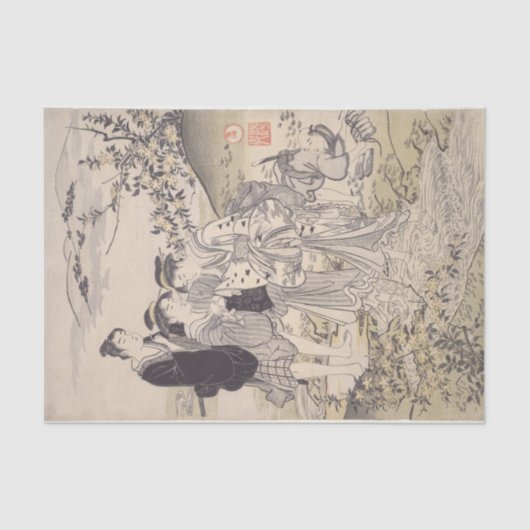 Hagi Tamagawa door Kubo Shunman Tissuepapier (Voorkant)