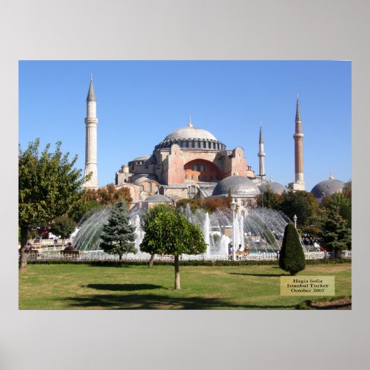 Hagia Sofia - Istanbul, Turkije Poster (Voorkant)
