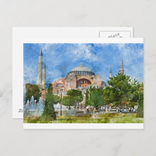 Hagia Sophia in Sultanahmet, Istanboel Briefkaart (Voorkant / Achterkant)