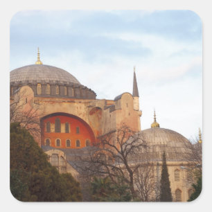 Hagia Sophia inauguratie door de Byzantine Vierkante Sticker