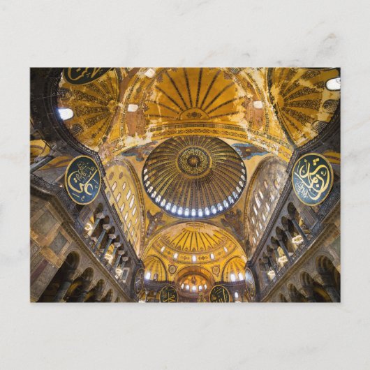 Hagia Sophia Interior in Istanbul Briefkaart (Voorkant)