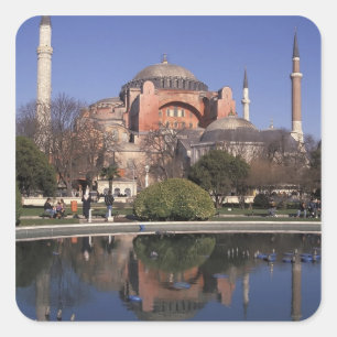 Hagia Sophia, Istanbul, Turkije Vierkante Sticker