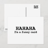 Hahaha drôle carte postale (Devant / Derrière)