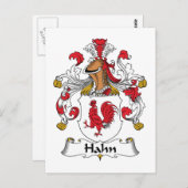 Hahn Family Crest Briefkaart (Voorkant / Achterkant)