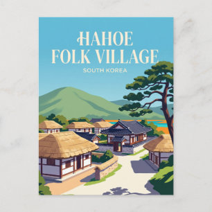 Hahoe Folkdorp Zuid-Korea Briefkaart