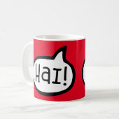 Hai! hallo in Manx, eiland Man Koffiemok (Voorkant links)