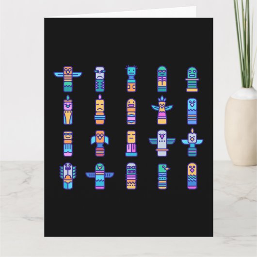 Haida Animals Native Canadian Native Pride Kaart (Voorkant)