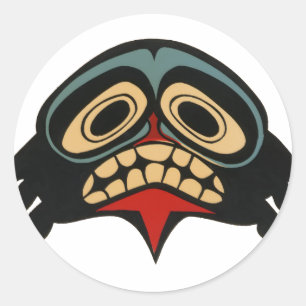 Haida Art Ronde Sticker