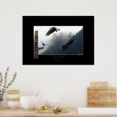 Haida Art-themed Raven, Eagle & Totem Pole Poster (Keuken)