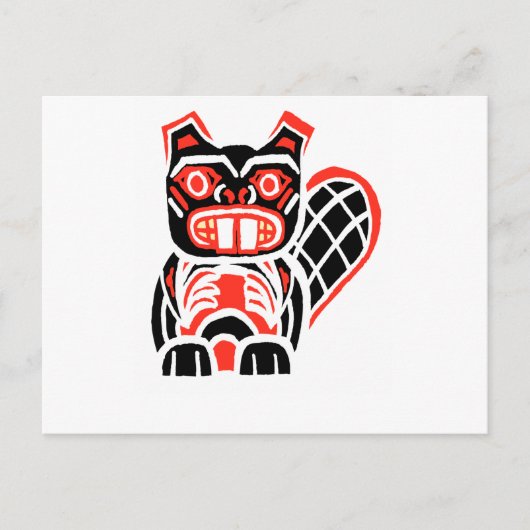 HAIDA BEAVER BRIEFKAART (Voorkant)