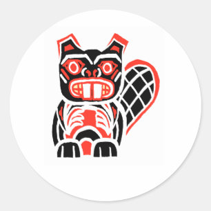 HAIDA BEAVER RONDE STICKER