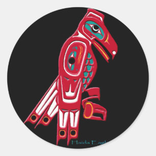 HAIDA EAGLE-Collectie Ronde Sticker