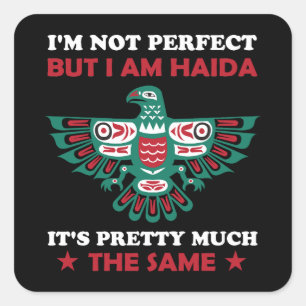 Haida Eagle Haida Nation Native American Gift Idea Vierkante Sticker