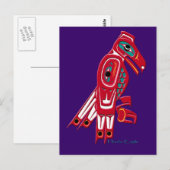 Haida Eagle Native American Wildlife Design Briefkaart (Voorkant / Achterkant)