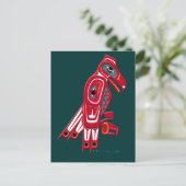Haida Eagle Native American Wildlife Design Briefkaart (Staand voorkant)