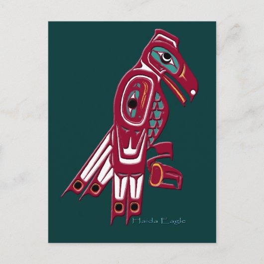 Haida Eagle Native American Wildlife Design Briefkaart (Voorkant)