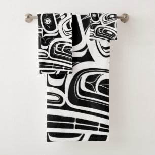 Haida Eagle Thunderbird Northwest Columbia Bad Handdoek