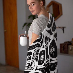 Haida Eagle Thunderbird Northwest Columbia Deken