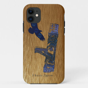 Haida Eagle & Totem Pole Native Art iPhone 11 Hoesje