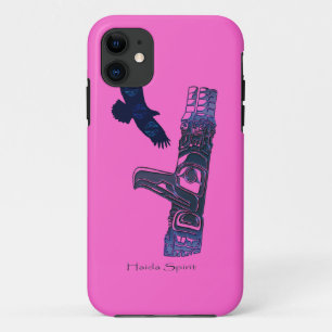 Haida Eagle & Totem Pole Native Art iPhone 11 Hoesje