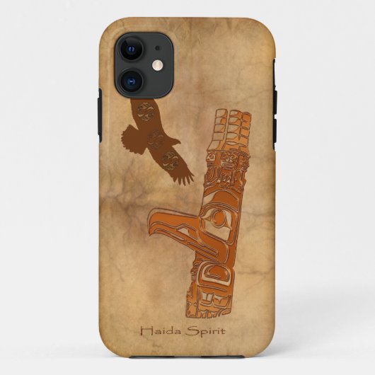 Haida Eagle & Totem Pole Native Art Case-Mate iPhone Case (Achterkant)