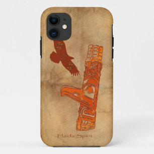 Haida Eagle & Totem Pole Native Art iPhone 11 Hoesje