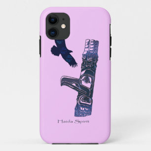 Haida Eagle & Totem Pole Native Art iPhone 11 Hoesje