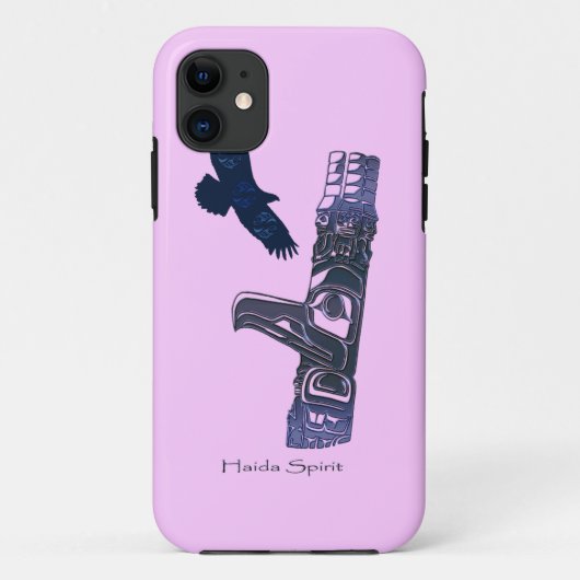 Haida Eagle & Totem Pole Native Art Case-Mate iPhone Case (Achterkant)