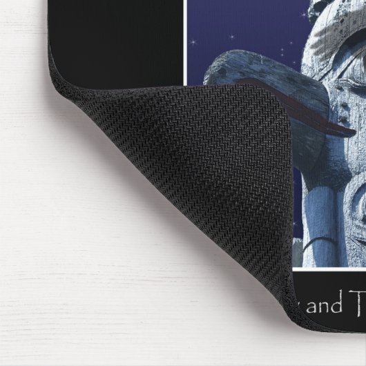 Haida First Nation Totem Pole & Crow Mousepad Muismat (Hoek)