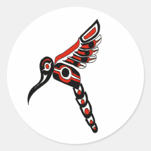 Haida Humming Bird Ronde Sticker