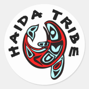  Haida Inheemse Stam Orka Tattoo Orka Ronde Sticker