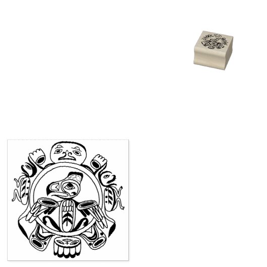Haida kunst 	rubberstempel (Gestempeld)