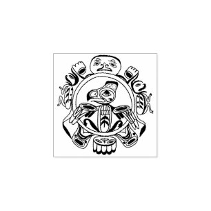 Haida kunst 	rubberstempel